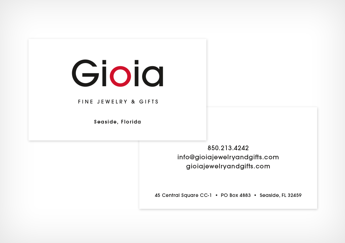 Gioia Fine Jewelry Business Cards