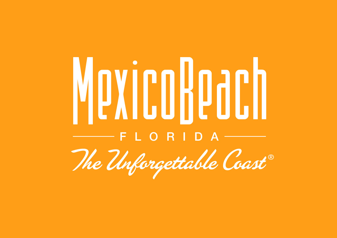Mexico Beach Logo branding design orange