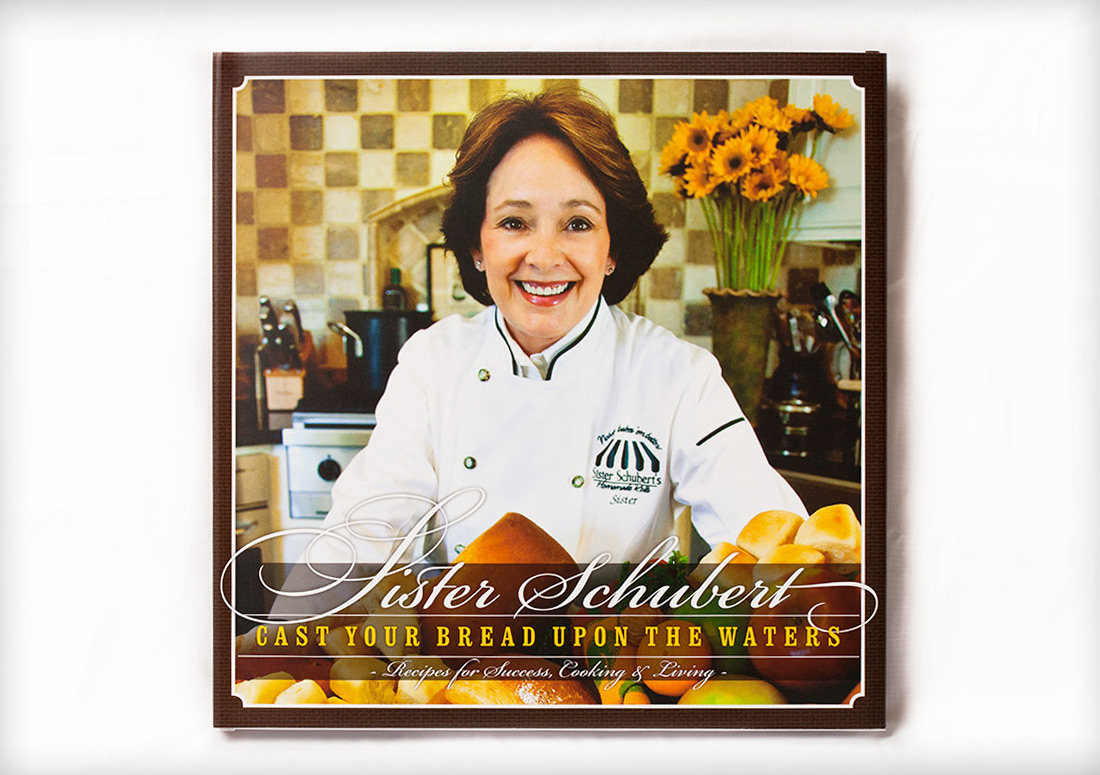 Sister Schubert Cookbook Cast Your Bread Upon the Waters publishing branding design cook book