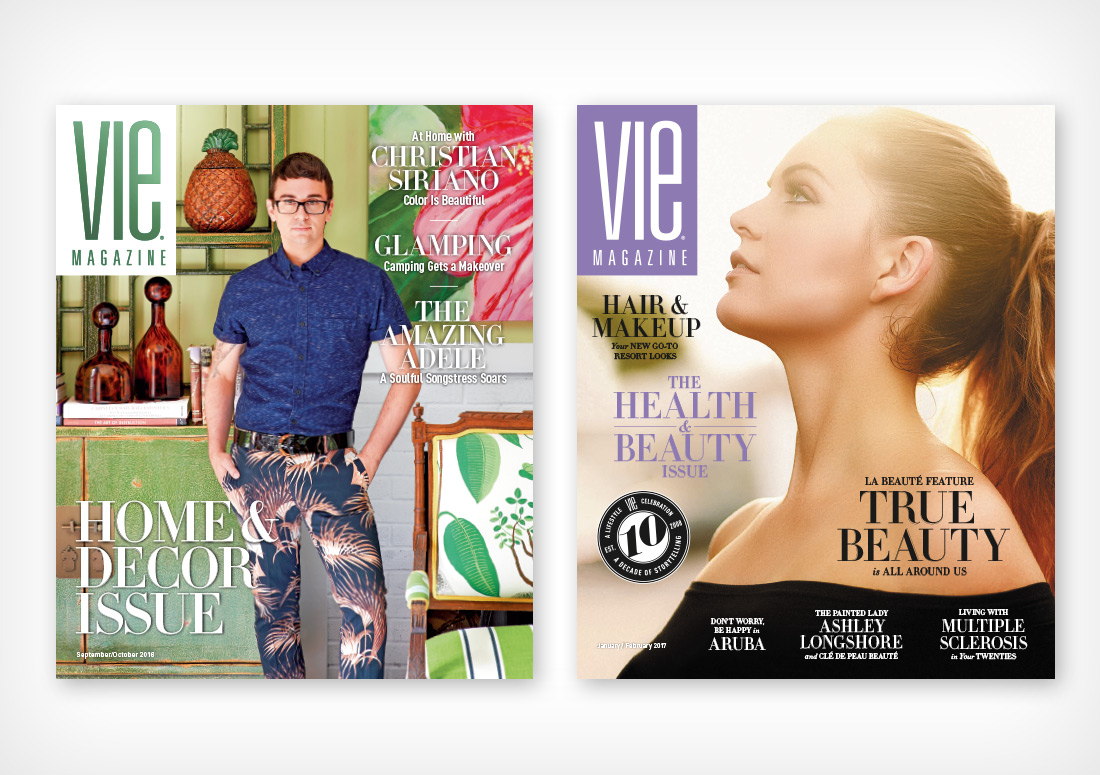 VIE Magazine Covers September/October 2016 with Christian Siriano and January/February 2017