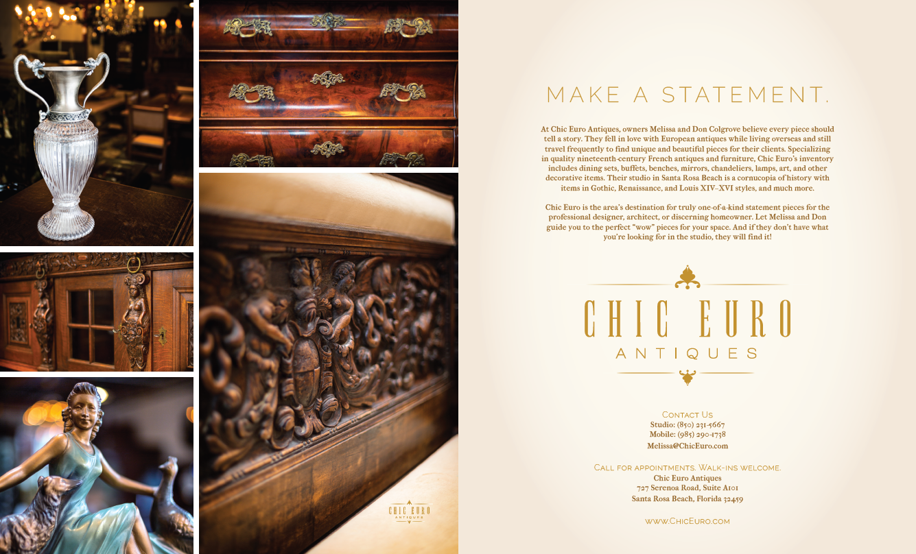 Chic Euro Ad design by The Idea Boutique