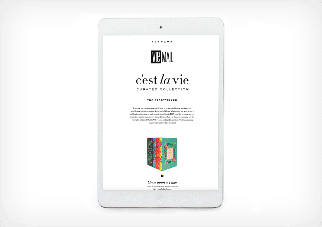 VIE Magazine Eblast web email publication publishing design branding