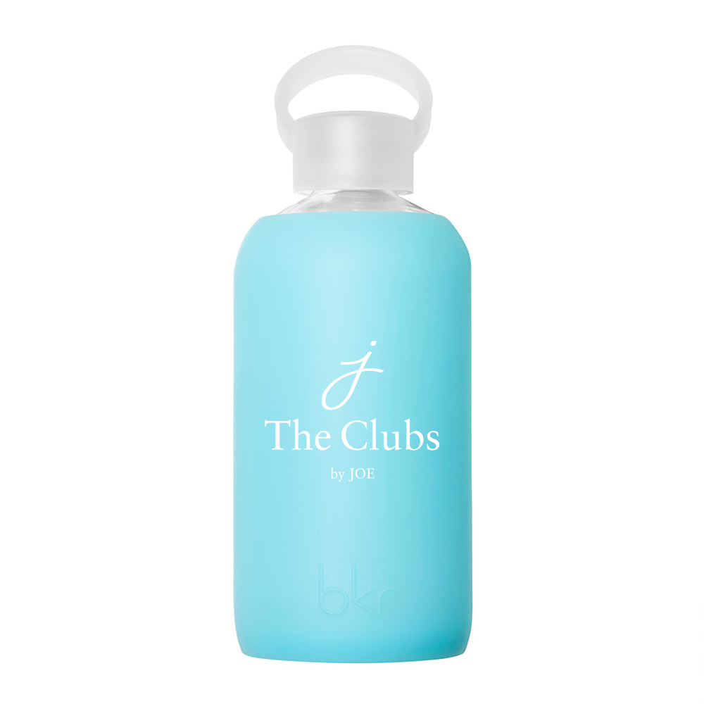 The Clubs by Joe logo on water bottle