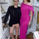 Fashion designer Christian Siriano and actress Debra Messing attend the opening of Christian Siriano's new store, The Curated NYC, hosted by Alicia Silverstone and sponsored by VIE Magazine on April 17, 2018, in New York City.