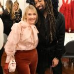 The Idea Boutique's owner/founder Lisa Burwell and celebrity stylist Tyrone Hunter attend the opening of Christian Siriano's new store, The Curated, hosted by Alicia Silverstone and sponsored by VIE Magazine on April 17, 2018, in New York City